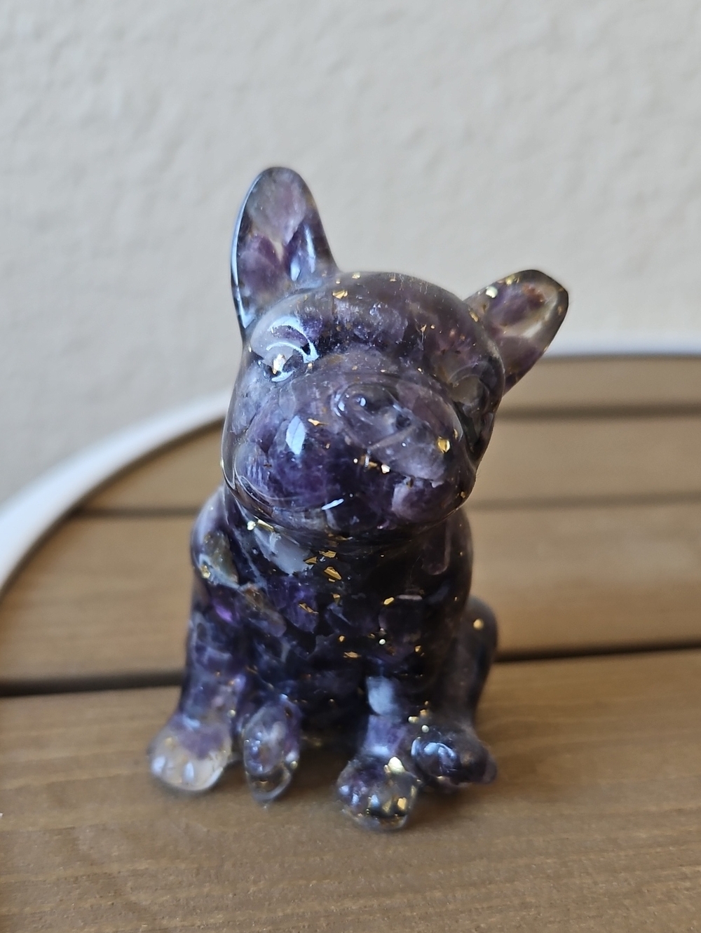 Amethyst French Bulldog Figurine